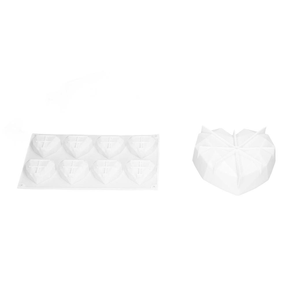 2 Piece Set Heart Mold Food Grade Silicone DIY Production Silicone Baking Mold for Baking Chocolate Fondant Wedding