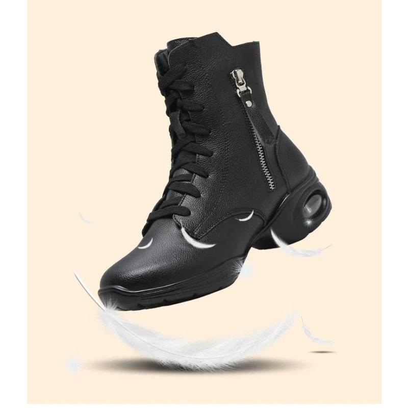 New Dance Boots Women's Jazz Modern Dance Shoes Outdoor Women's Square Dance Shoes White Black Sports Boots