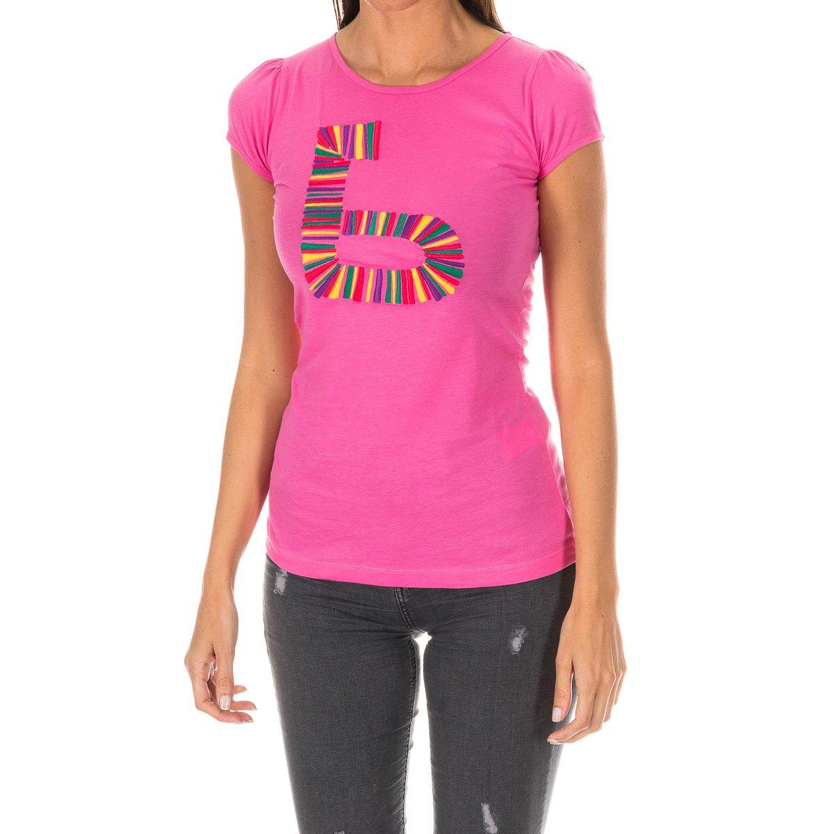 

Женская футболка с короткими рукавами и круглым вырезом ADM0083 S розовый