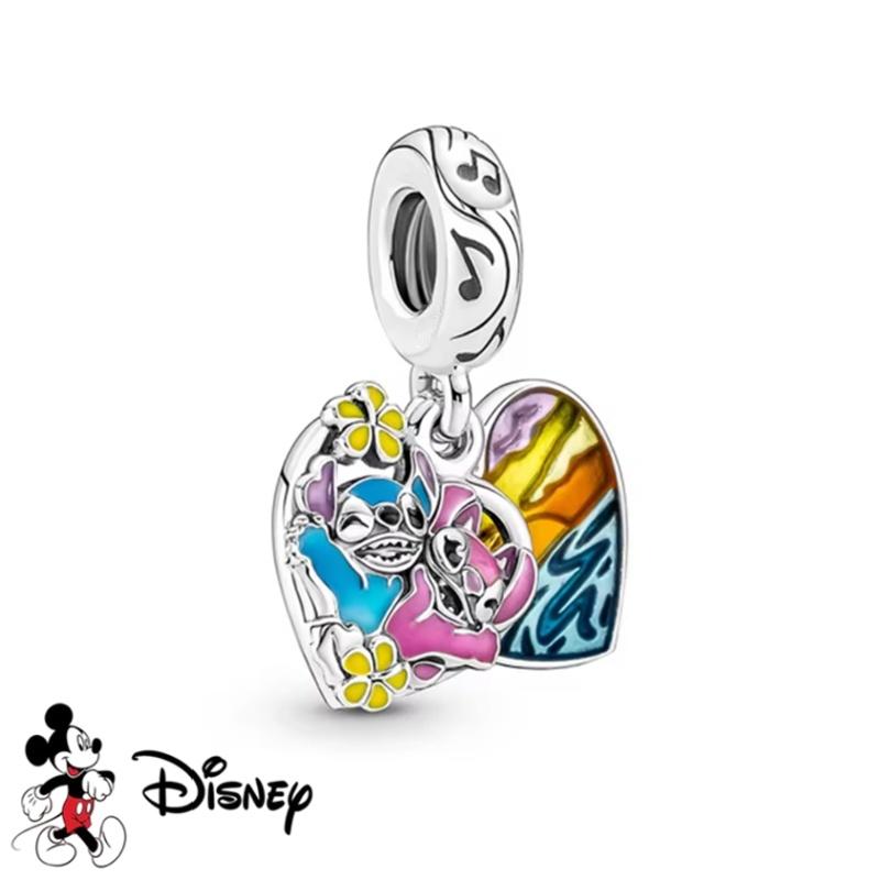 Disney Nuovo Stitch Scintillante Buzz Lightyear Ciondolo Winnie the Pooh Eeyore Perla Charm Adatta ai Braccialetti Originali Gioielli Fai da Te Regalo