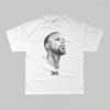 Basketball Athlete Portrait Graphic T Shirt Number 30 Print Short Sleeve Summer Cotton Tee Sports Fan Unisex Streetwear Tops