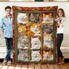 Manta acolchada con estampado de gatos, Manta suave, cálida y acogedora, Manta linda de gatitos