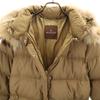 Moncler With Fur Down Jacket 0 0 Khaki Beige Women Used