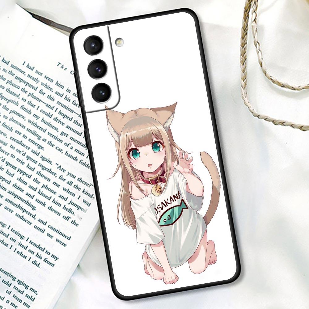 

Чехол для косплея с котом для Samsung Galaxy S21 S22 S20 Ultra FE Plus S7 S8 S9 S10 Plus, чехлы Funda Lovely Cute Kawaiii Girl Anime Samsung S7