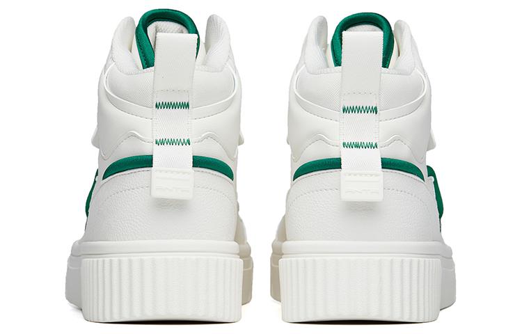 Anta Slip Resistant High top Skateboard Shoes Men's White Green
