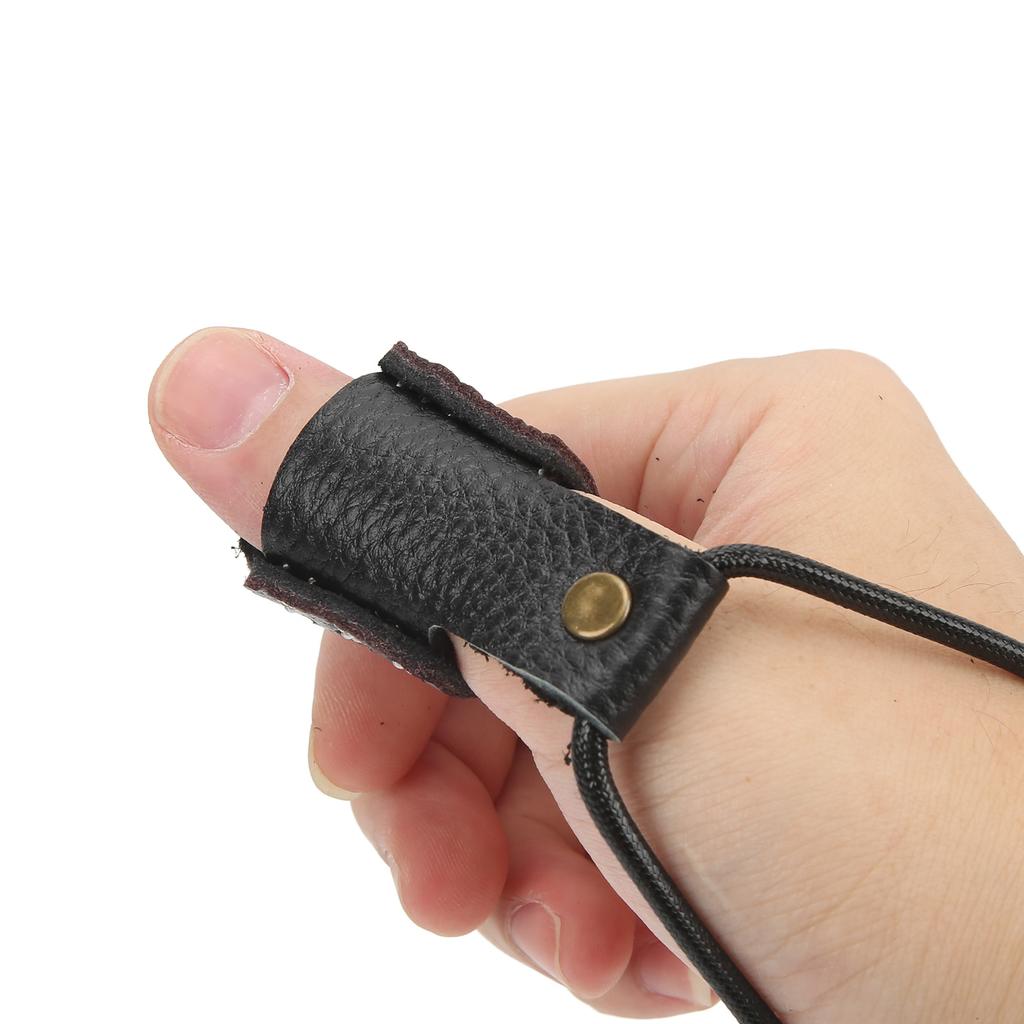 Inel de deget pentru tir cu arcul, imitație piele de vacă, protector de deget pentru arc, accesorii pentru protecția degetelor pentru vânătoare și tir în aer liber