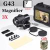 Tactical E*t*ch G33 G43 G45 Sight Fixed 3X 5X Magnifier Scope with Quick Disassembly and Flipping for Airsoft Hunting Collimator