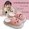 Kids' and Women's Plush Cotton Slippers: Warm, Breathable, Thick-Soled EVA Non-Slip Shoes for Autumn and Winter Home Comfort