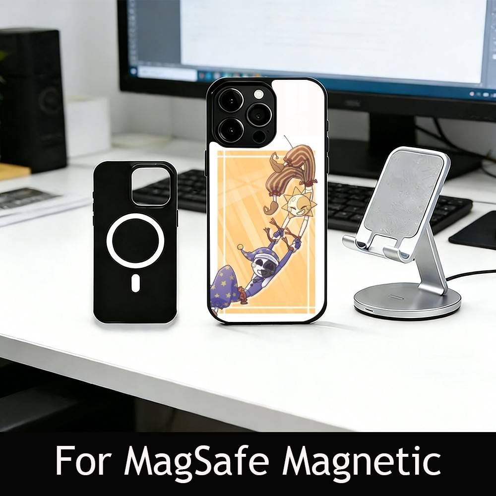 Fnaf G-Game S-Sundrop & M-Moondrop Phone Case For iPhone17,16,15,14,13,12,11 Plus,Pro Magnetic with Magsafe Wireless Charging