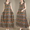DIMANAF New Women Plus Size Summer Lady Long Dress Loose Oversize Maxi Floral Print Beach Sundress Clothing Vest Sleeveless 2026