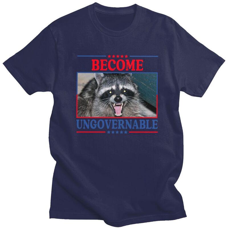 Unisex What Is Even Happening Retro Raccoon T Shirts Pure Cotton Tshirt Fashion Casual Design Graphic Tee Tops