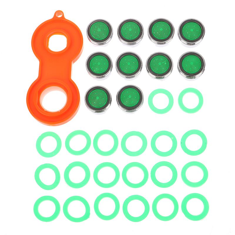 

Rafford 11Pc Set Water Saving Faucet Aerator Replaceable Filter Mixed Nozzle M24 24mm Thread Bathroom Faucet Bubbler Accessories