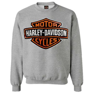 Harley-Davidson Heren Bar and Shield Lange Mouwen Sweatshirt Grijs