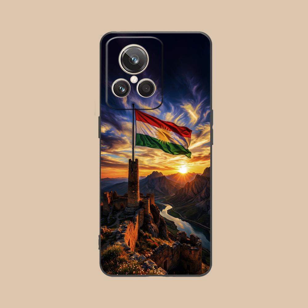 Kurdistan Flag Matte TPU Mobile Phone Case for Realme 15 14 13 12 11 10 9 Pro Plus T i Lite 5G Colorful Printing Cover