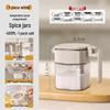 Sicchun Household Sealed Glass Spice Jars with Spoon