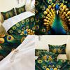 Peacock Series 3D Digital Printing Three-Piece Bedding Kit Bed Sheet Quilt Cover