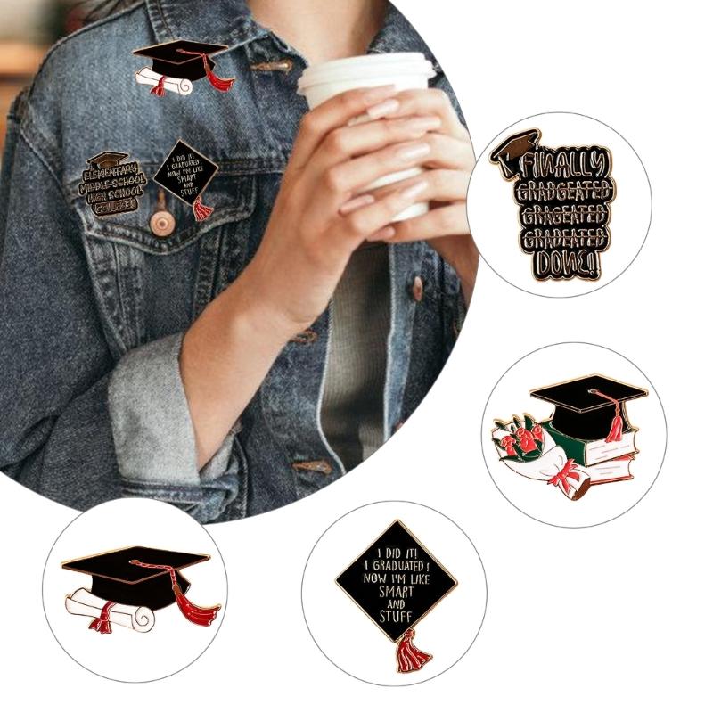 Graduation Hat Enamel Lapel Pin for Student, Graduate Enamel Lapel Pin for Graduation Gown Graduation Hat Decoration