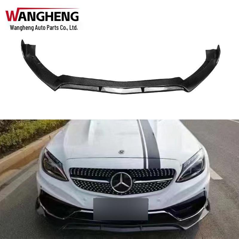 Mercedes-Benz W205 C-Class Carbon Fiber Front Lip Spoiler Chin Diffuser Accessory