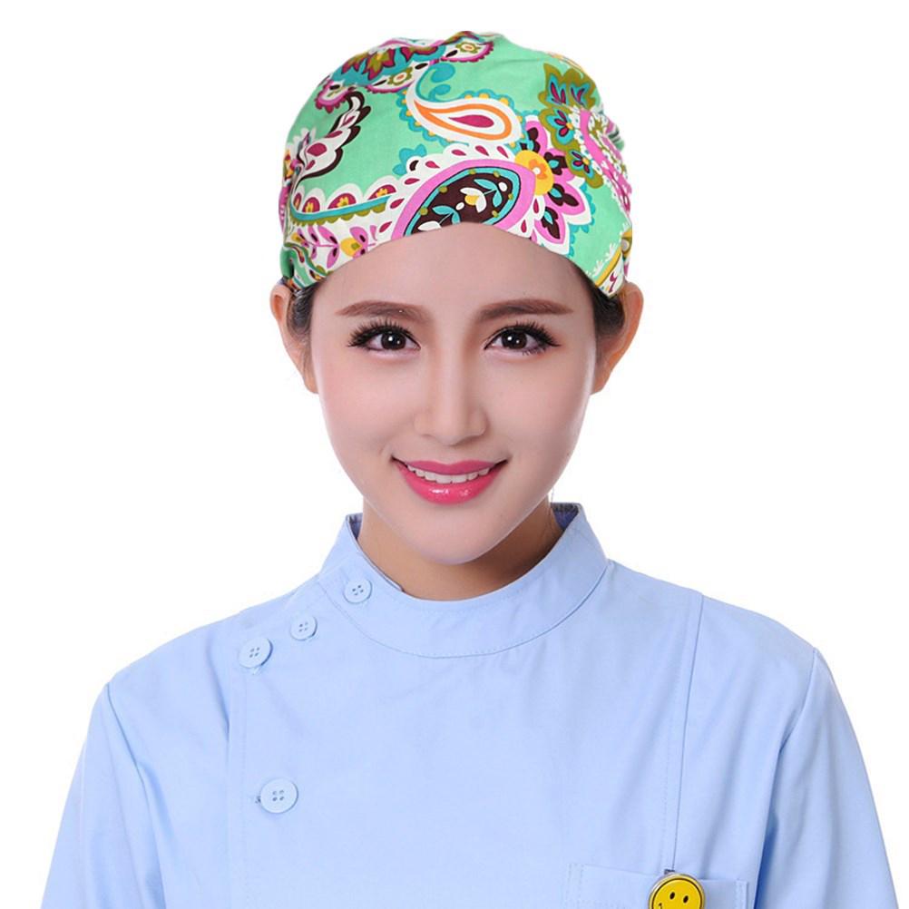 1PC Cotton Printed Nurses Caps Multi 