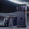 Eary 9-Shaped Phone Case for iPhone 17 Pro Max 17 Pro for Magsafe With Lens Holder Stand Metal Frameless Bumper Anti-Drop Shells