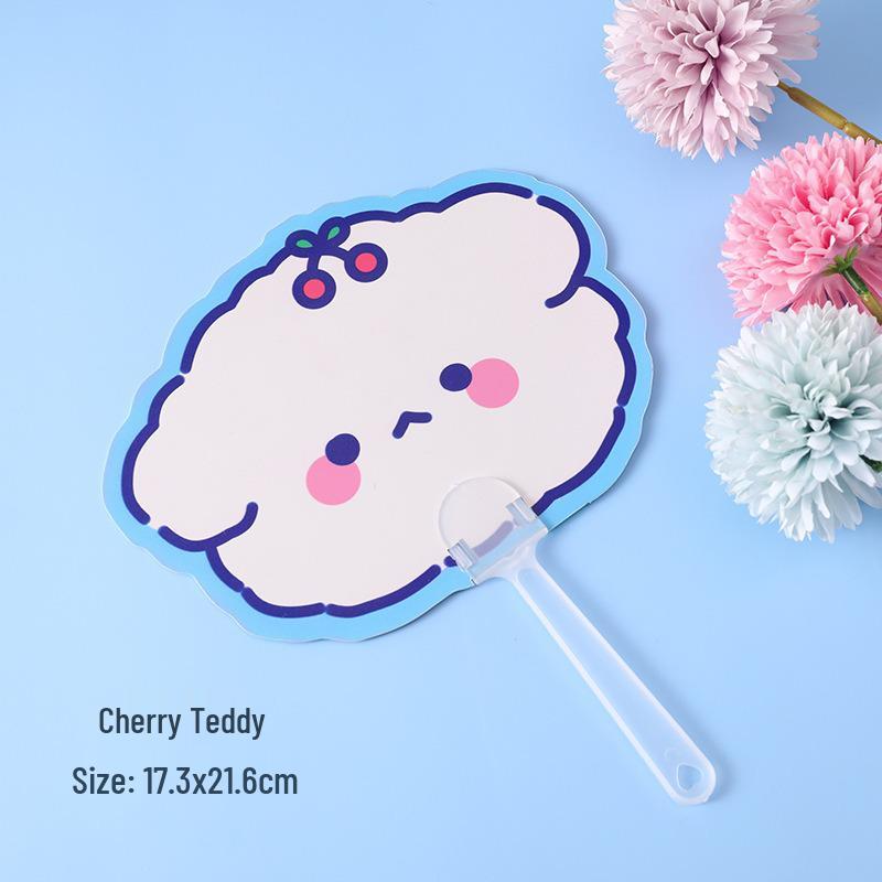 Creative Cartoon Animal Mini Folding Fan - Cute, Portable, Irregular Shape Fan for Kids and Students.