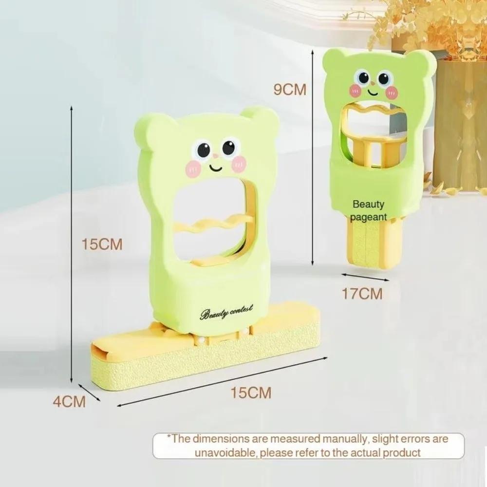 Mini Foldable Desktop Mop Wet Dry Use on Cartoon Bear Absorbent Sponge Mop Durable Table Wiping Tool