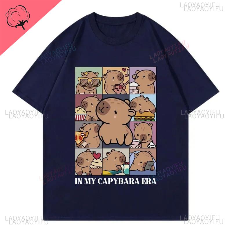 In My Capybara Era TShirt Men Casual Clothing Fashion Y2k Short Sleeve Tshirt Summer Casual Loose Streetwear Printed TShirts