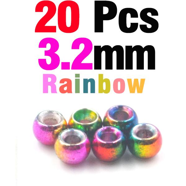 MNFT 20Pcs Brass Fly Tying Bead Beads Fly Fishing Materials Size 2mm 2.4mm 2.8mm 3.2mm 3.4mm 3.8mm