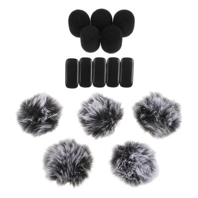 EXAOMBLE Microphone Windshield and Sponge Cover 10PCS Lavalier Microphone Wind Noise Reduction Accessories for Wireless Small Microphones Outdoor
