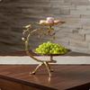 Double Layer Fruit Tray Creative Decorative Snack Plate Home Decor Modern Design Household Storage Easy To Clean for Living Room