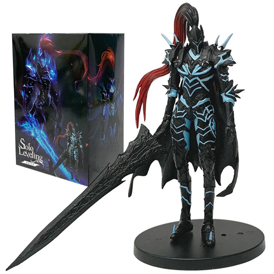 Hot Anime Solo Leveling The Bloodred Knight CommanderYggdrasil Standing Figure Lgris Sung Jinwoo Action Model Toys Gift Poseable Articulated Scale