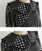 Ppaeppae Sailor Frill Collar Dot Long Dress