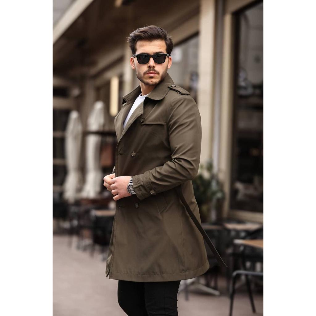 Men's Premium Epaulette Trench Coat Topcoat