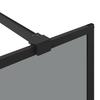 Walk In Shower Screen Black 140 X 195 Cm Tempered Glass