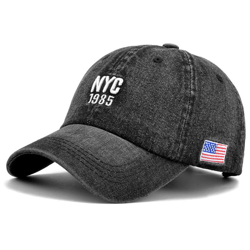 Unisex Light Board Denim Washed Baseball Caps Spring and Autumn Outdoor Adjustable Casual Hats Sunscreen Hat