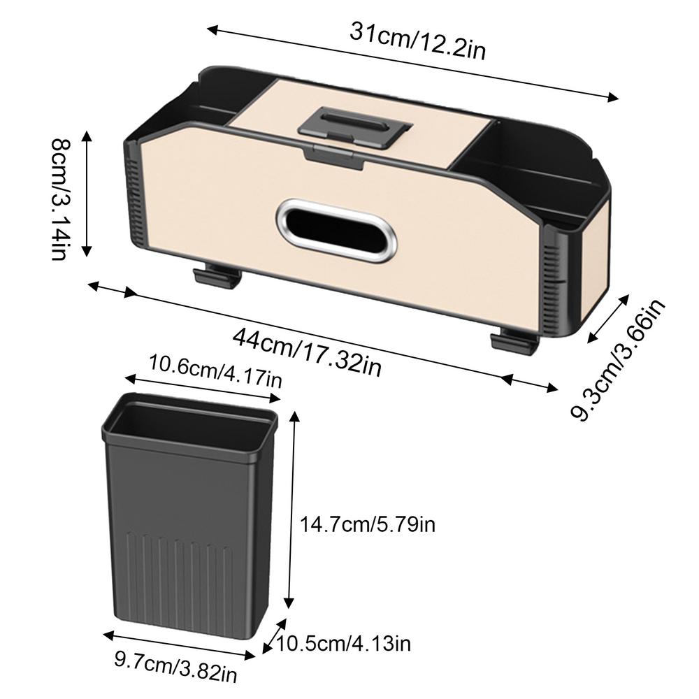 Back Seat Tissue Box Portable Automobile Headrest Storage Organizer Car Seat Back Storage Box With Hook Car Interior Accessories