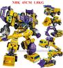 Oversize 6 IN 1 Transformation Devastator Toys Boy Robot Car KO G1 Excavator Trucks Model Action Figure Kid Adult