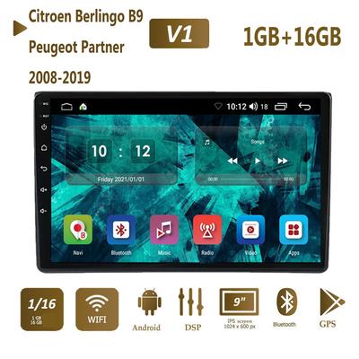 GPS Voor Citroen Berlingo B9 Peugeot Partner 2008-2019 Autoradio Head Unit Android Videospeler Geen 2din DVD 1+16GB