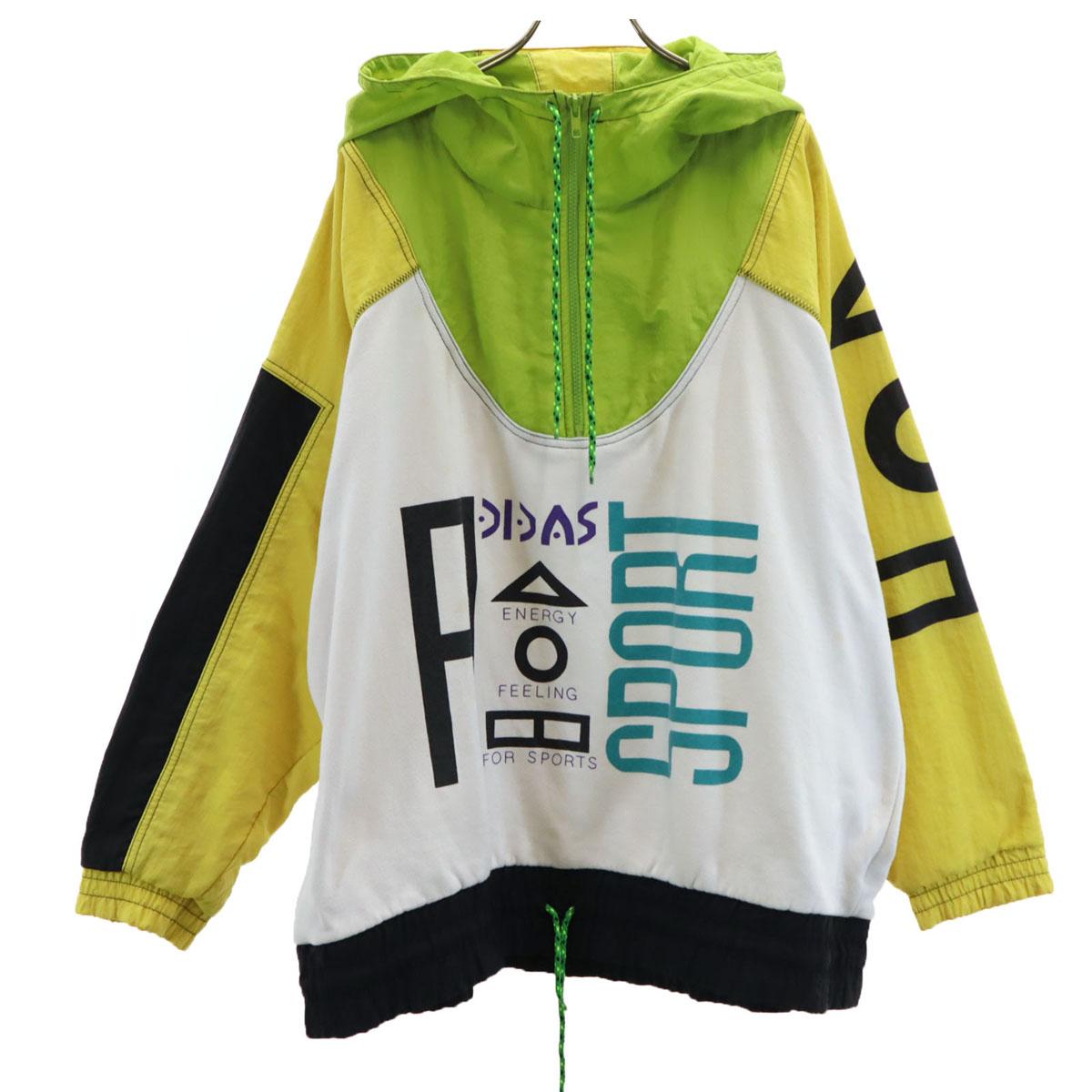 

Винтажный свитшот adidas 80-х с длинным рукавом, парка на молнии до середины, XL, белый анорак, мужской, б/у