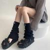 Leg Warmers Women Autumn Winter Cotton Knitted Foot Cover Girls Leg Warmers Lolita Kawaii Cute Loose Long Socks Stockings Women