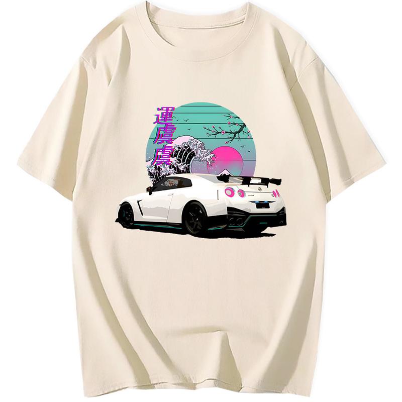 

Anime Initial D T shirt For R35 Skyline GTR Vaporwave JDM Legend Car Print Shirt Men Short Sleeve 100% Cotton Graphic T shirt 4XL