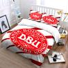 "Red Dansk Boldspil Union Set" Bedding Duvet Cover Set Duvet Cover Pillowcases  (1 * Duvet Cover 2 * Pillowcases, without duvet insert)