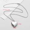 3pcs/lot Mirror Polish Stainless Steel Necklace Heart Photo Frame Memory Locket Pendant Necklaces 45/50/60cm
