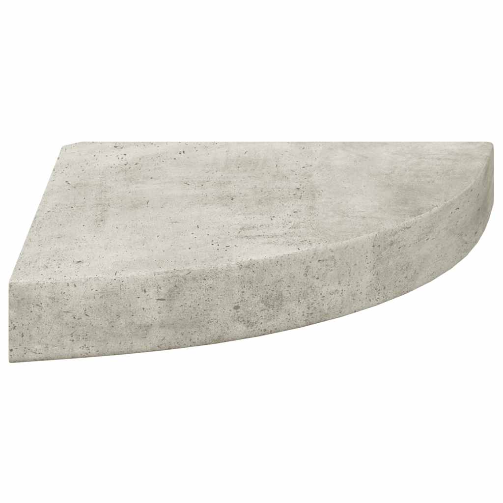 Vidaxl Narożne Półki Ścienne, 2 Szt., Szarość Betonu, 25X25X3,8 Cm Mdf