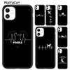 Funny Poodle Design Poodle Silhouette Heartbeat Phone Case For iPhone 17 Air 16 Pro Max 15 14 Plus 12 13 Coque