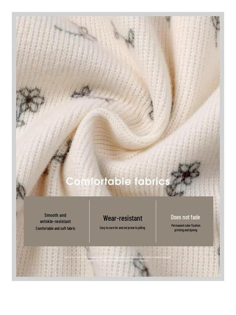 Trendy Floral Wide-Leg Pants for Women: Versatile, Loose Casual Fit for Spring & Autumn, Korean Style for Petite Female Students