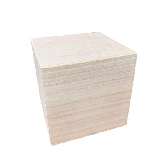 

Paulownia wood storage cube type box, (100mm) белый