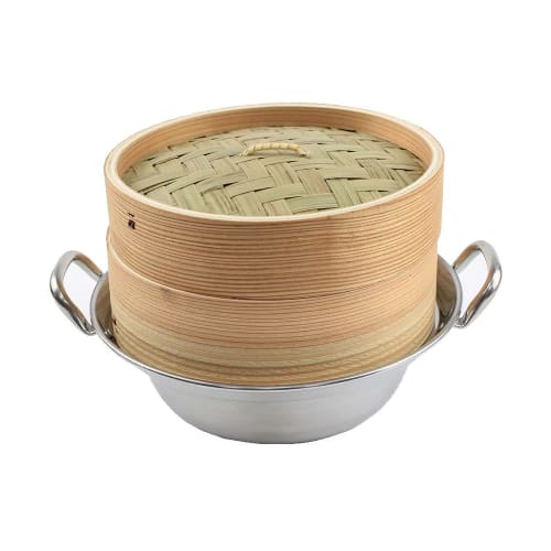 Banyo Japanese-made induction-compatible stainless steel steamer pot, 24cm set, EX00410A