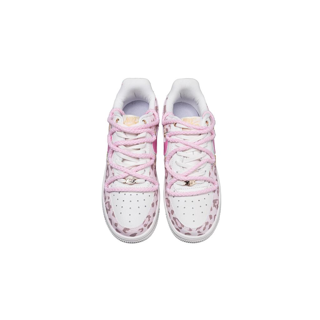 Nike Air Force 1 Růžová Leopardí Kůže Odolná proti oděru Nízké Skateboardové Boty Dámské Růžové FV3654-111(team1333-)