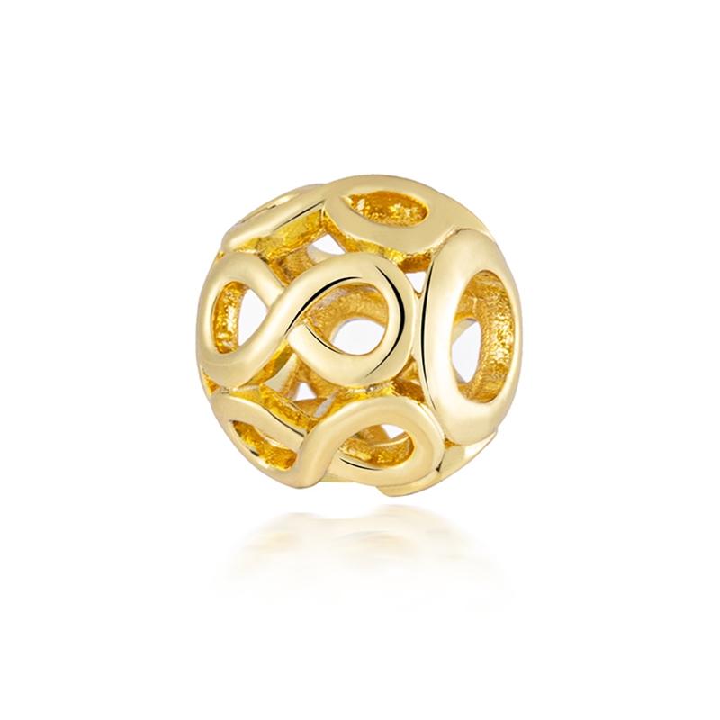 Sparking Gold Heart Clip Family Tree Dangle Charm Beads Fit Snake Silver Bracelet Necklace Beads For Diy Jewelry Women Gift